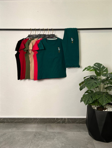 ست تیشرت و شلوارک ،پرموداچین دار ،فری سایز ،زنانه