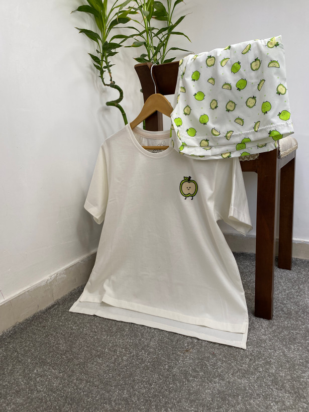 ست تیشرت و شورتک /عروسکی /جنس پنبه /فری سایز /زنانه