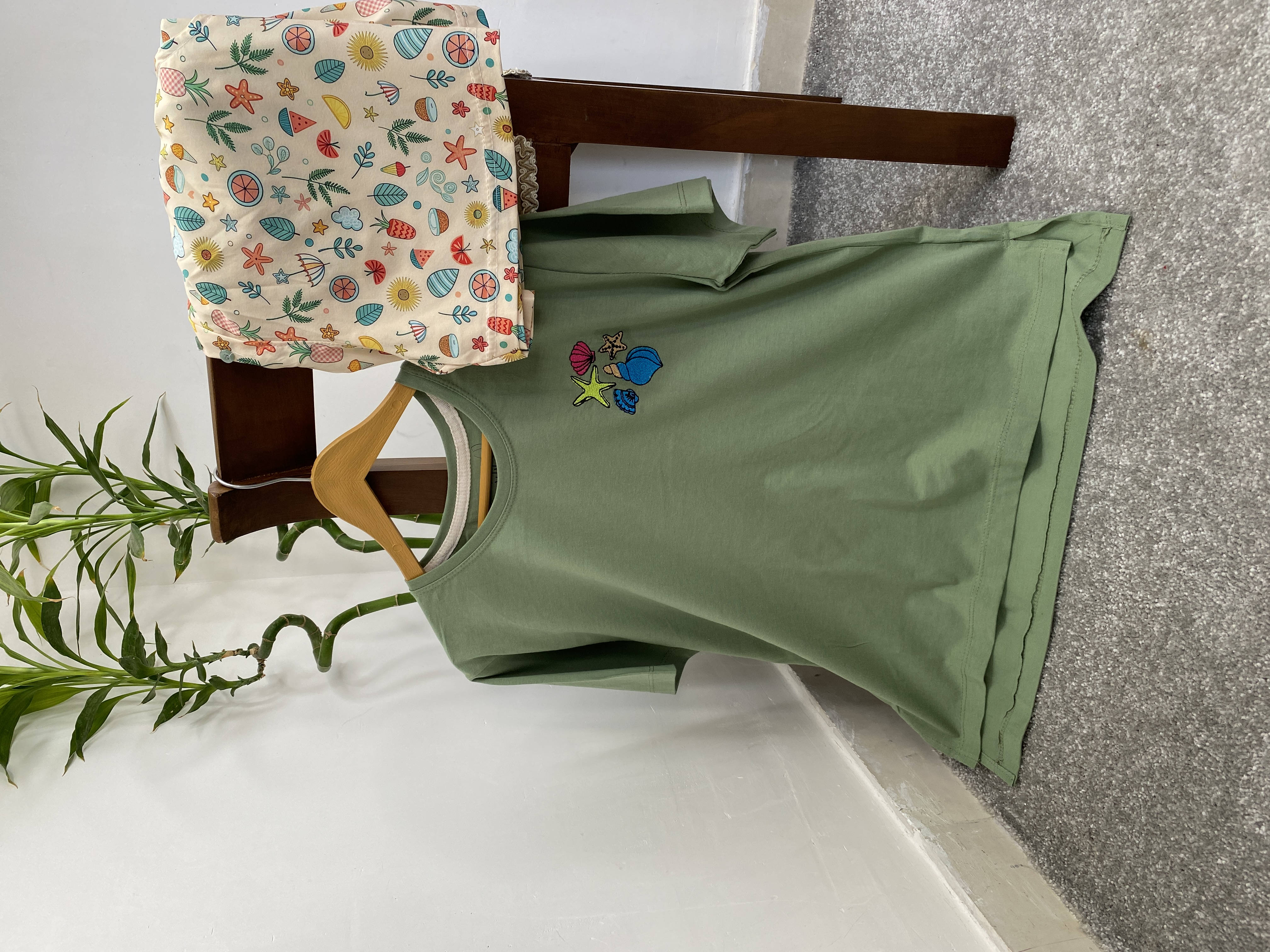 ست تیشرت و شورتک /عروسکی /جنس پنبه /فری سایز /زنانه