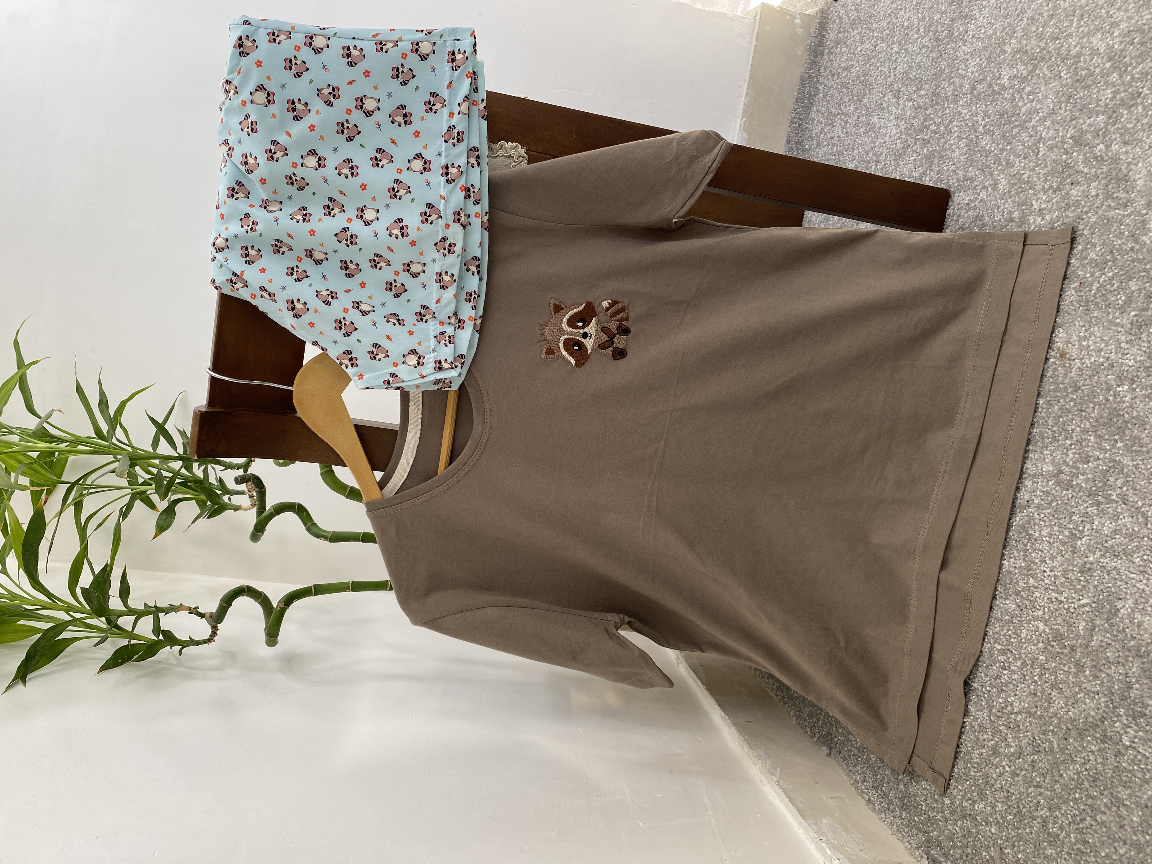 ست تیشرت و شورتک /عروسکی /جنس پنبه /فری سایز /زنانه