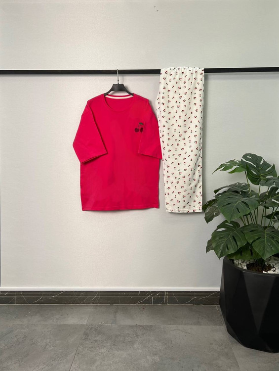 ست تیشرت لانگ و شلواربگ/زنانه