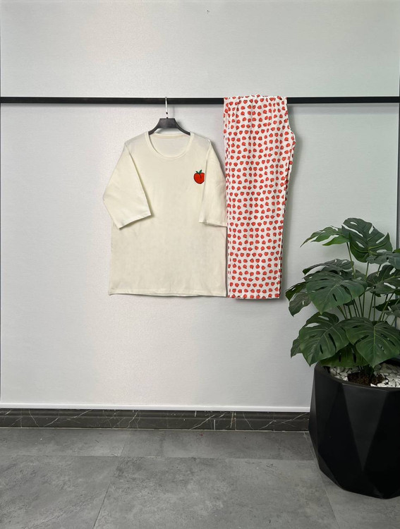 ست تیشرت لانگ و شلوار بگ /زنانه